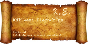 Kövesi Eleonóra névjegykártya